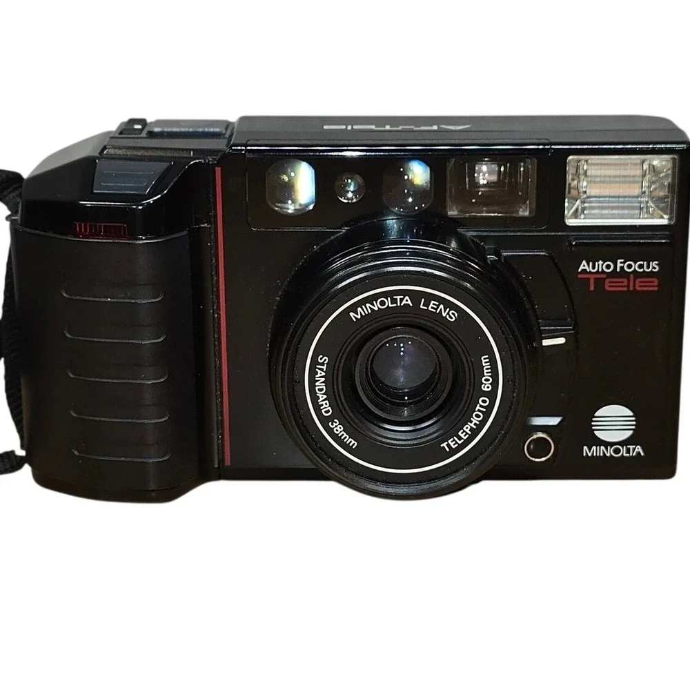 Vintage Minolta AF-Tele Point & Shoot Film‎ Camera 38-60mm Lens Auto Focus READ